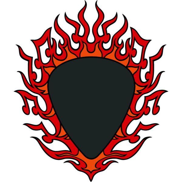 flaming guitar pick Thumbnail