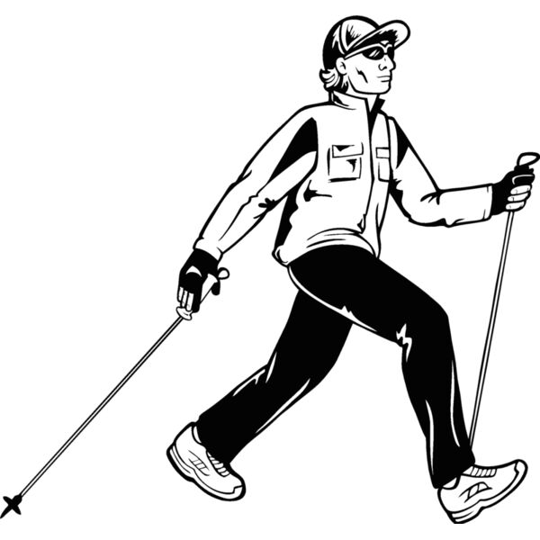 nordic walking 02bw Thumbnail